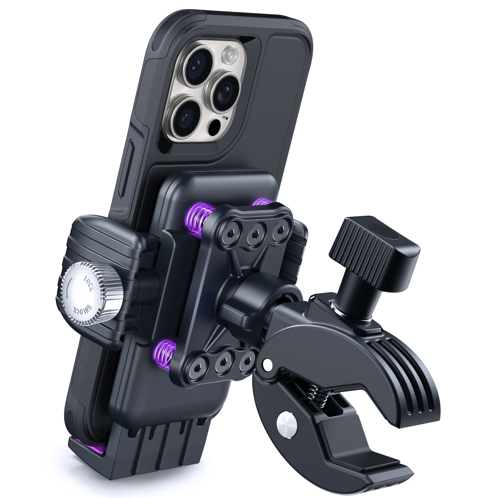 ORNARTO S3 Bike Phone Holder, Rotatable Motorcycle Phone Mount