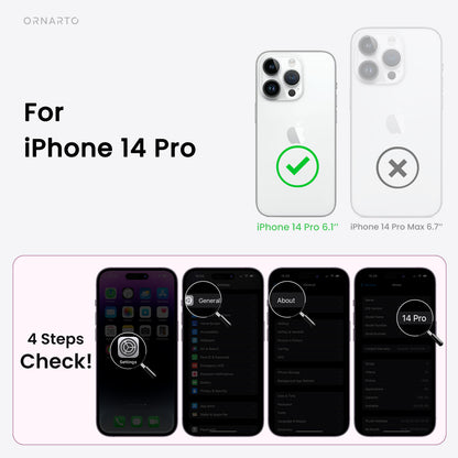 ORNARTO Liquid Silicone iPhone 14 Pro Case with Camera Protection and 2 Screen Protectors