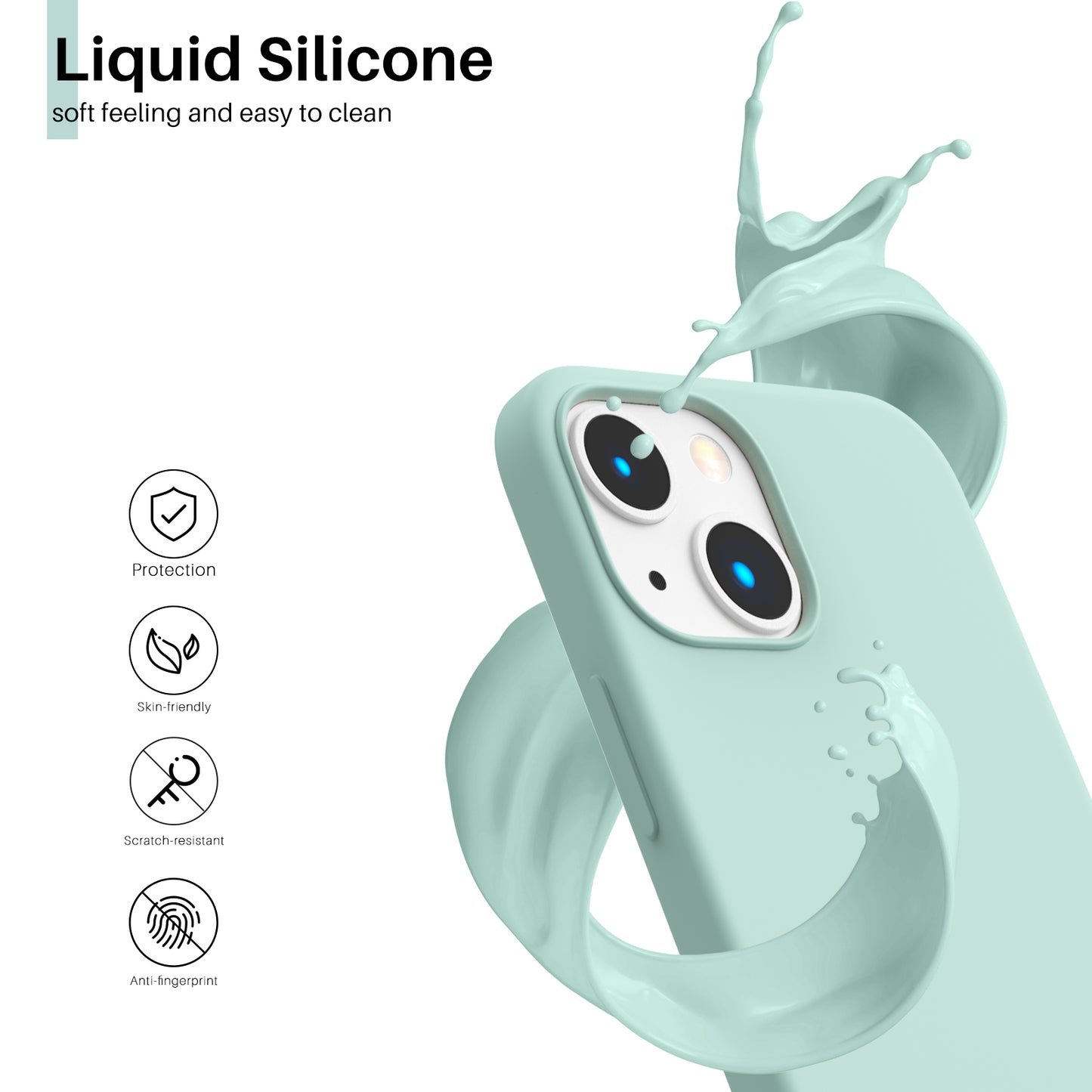 ORNARTO Liquid Silicone iPhone 13 mini Case