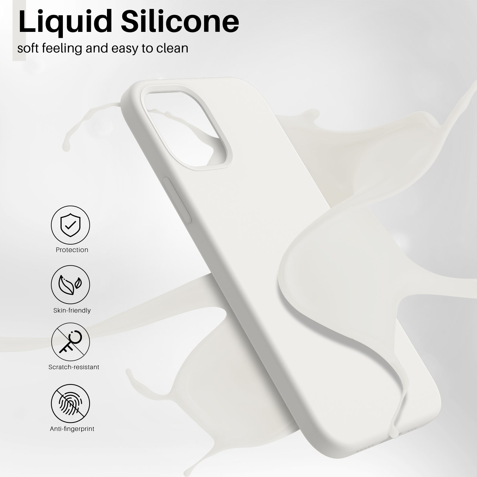 ORNARTO Liquid Silicone iPhone 12 mini Case