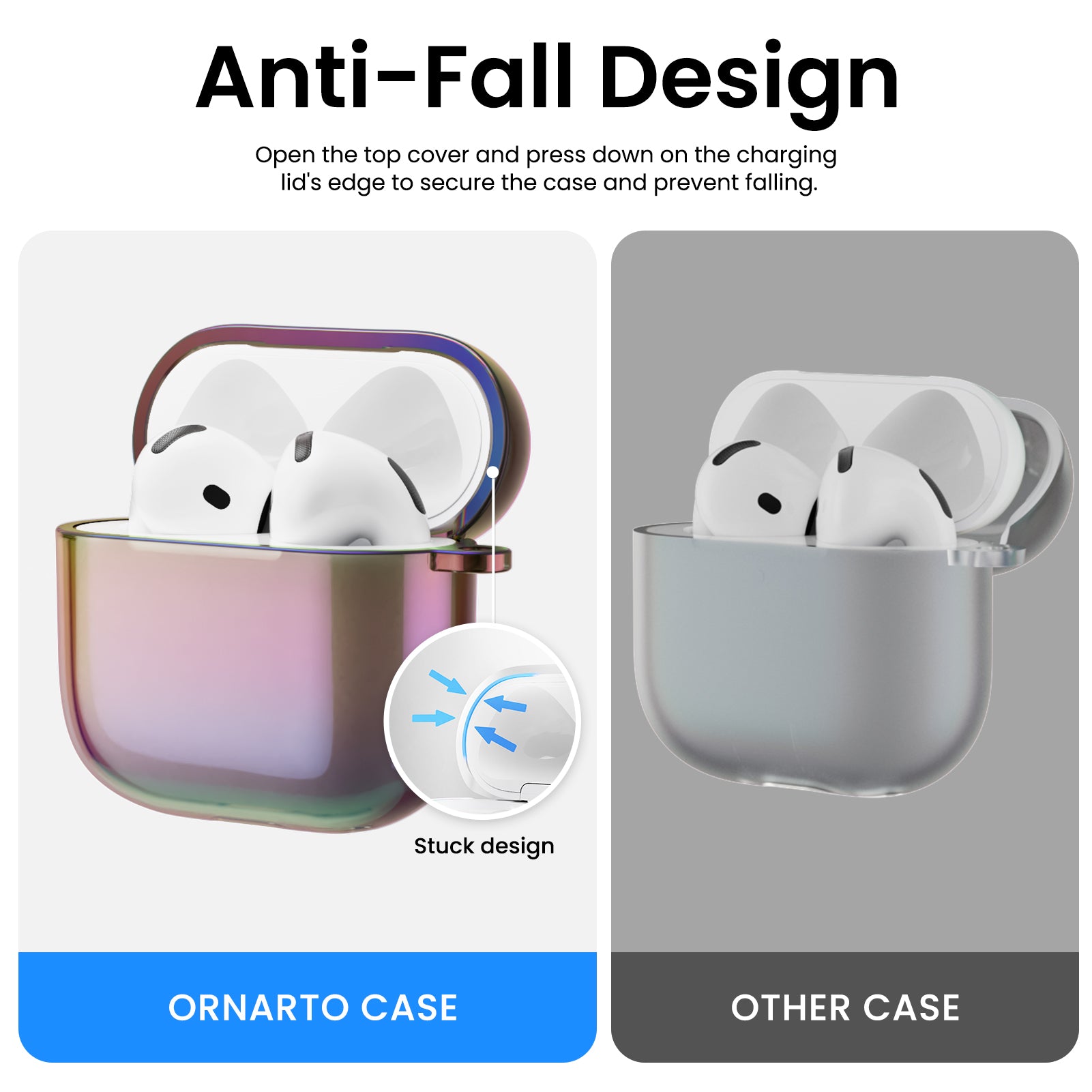 Iridescent AirPods 4 Case(2024) with Lanyard