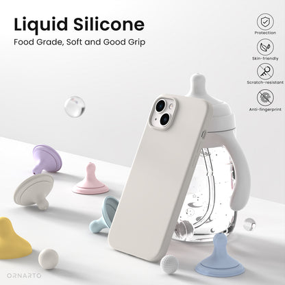 ORNARTO Liquid Silicone iPhone 14 Case