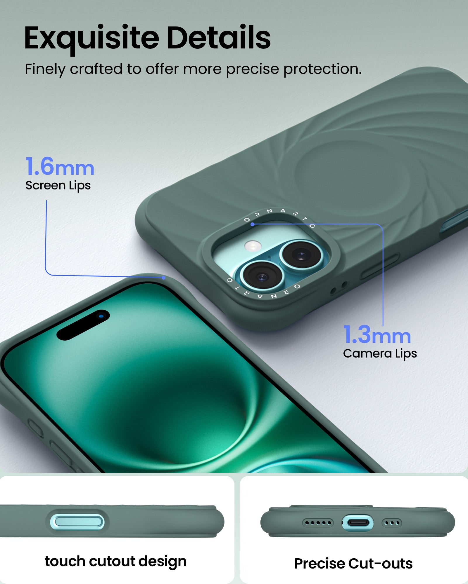 ORNARTO VORTUXE Case for iPhone 16 Series