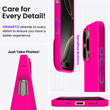 ORNARTO Liquid Silicone Case for iPhone 16 Series